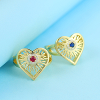 Kirin bijoux Design de mode 925 argent Sterling plaqué or Rose grands anneaux femmes géométrique disque cercle anneau