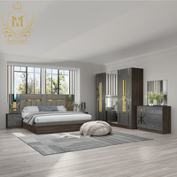 Meubles de chambre à coucher design de placard de lit en MDF moderne de haute qualité ensembles de chambre à coucher en bois simples de stockage de Massage pour la maison