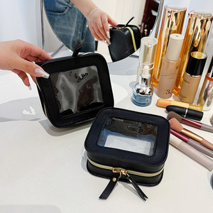Nuevo Diseño, Bolsa de Cosméticos Transparente, Simple, Moderna, con Cierre, de PVC Transparente, con Letras, Portátil, para Guardar Lápiz Labial, Bolso de Mano Pequeño - Product Image 4
