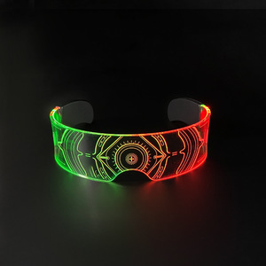 Gafas LED Iluminadas de Gran Tamaño con Marco Completo de Acrílico, Siete Colores, Control Dual, para Fiestas y Espectáculos Interstellar Dance - Product Image 3