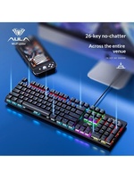 Wolvespider S2022 Set Mouse Mekanik Berkabel Edisi Esports RGB Blue Switches USB Human Engineering Gaming Peripherals PC