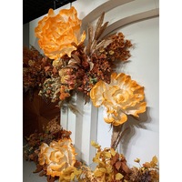 Roses géantes en papier plissé faites à la main pour la décoration de mariage, décoration de fenêtre, fleurs artificielles