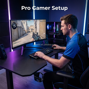 L-Shaped Electric Standing Desk Corner Sit Stand Workstation Large Gaming Desk with Dual Monitor Support Right Left Configurable - Product Image 5