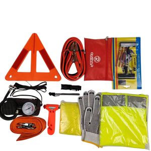 Kit <span class=keywords><strong>d</strong></span>'<span class=keywords><strong>urgence</strong></span> routier : Lampe torche manuelle, marteau brise-vitre et essentiels de premiers secours pour voitures et camions - Product Image 1