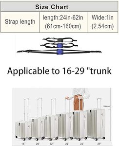 רצועת חיזוק מטען רצועות תיק Bungee מזוודה מתכווננת להוסיף שקית קל לנסיעה מזוודה רצועה אלסטי רצועה אלסטי - Product Image 5