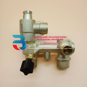Conjunto de válvula de tres vías montado en la pared con motor de inversión para componentes del circuito de agua de la caldera - Product Image 3