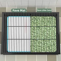 Toilette pour chien d'intérieur, bac à litière en acier inoxydable, outils de nettoyage de la litière lavables pour l'entraînement des chiots, fournitures pour animaux de compagnie
