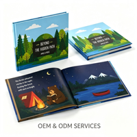 Livre pour enfants personnalisé en couleur pleine page, couverture souple A5, avec gaufrage, impression sérigraphique, impression offset sur papier d'art - Impression à la demande