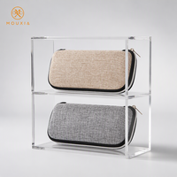 Étui rigide rétro en lin texturé pour lunettes de soleil, antichoc, avec fermeture éclair, boîte de rangement portable pour lunettes, vente en gros, logo personnalisé