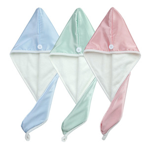 Vente à Chaud <span class=keywords><strong>Spa</strong></span> Cristal Forgeage 2 Couches Séchage Rapide Serviette De Cheveux Microfibre Tête Serviette De Cheveux Turban Wrap - Product Image 2