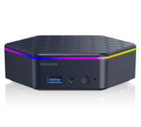 Mini PC SOAYAN Intel N150 con Luces RGB, Windows 11 Pro, Computadora Empresarial, Doble SSD, HD-MI, WiFi, Ultracompacta para Oficina/ Nueva
