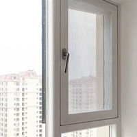 Fenêtre ouvrante en PVC moderne de haute qualité avec cadre résistant aux UV, facile à utiliser, en maille de nylon durable, pour chambre et extérieur