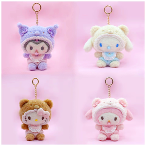 Phong cách mới cho Sanrio Latte núm vú kulomi cho cinnamoroll giai điệu cho Hello <span class=keywords><strong>Kitty</strong></span> mèo đồ chơi sang trọng Keychain trang trí mặt dây chuyền Quà Tặng - Product Image 1