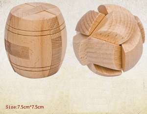 Classico Puzzle 3D in Legno KongMing, Rompicapo IQ per Adulti e Bambini, Cubo Magico per Esercizio e Divertimento - Product Image 2