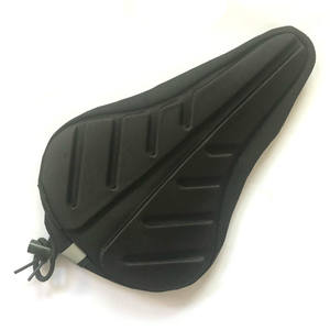 Housse de selle de vélo en silicone gaufré en forme de feuille, rembourrage en gel confortable noir pour la protection du siège de vélo de montagne - Product Image 5