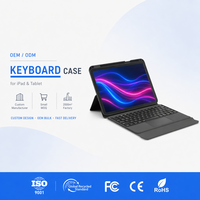 Nouvel étui clavier magnétique sans fil avec trackpad USB-C ultra fin pour iPad 10e génération 10,9 pouces rétroéclairage RVB