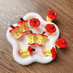 Mới kích thước lớn mô phỏng ba chiều táo lõi dễ thương tự làm phụ kiện Bông tai Keychain Mặt dây chuyền bán buôn - Product Image 3