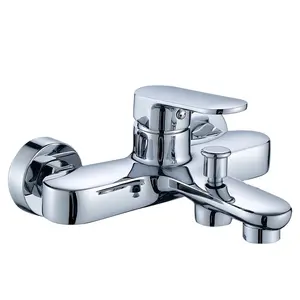 High Quality Brass Chrome Bathroom Three Way Shower Faucet