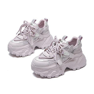 Nouveau blanc talons hauts baskets femmes grosses chaussures Wedge sport plate-forme <span class=keywords><strong>Tennis</strong></span> femme printemps automne chaussures à semelles épaisses - Product Image 6