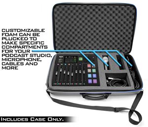 Studio Mixer Case Compatible avec <span class=keywords><strong>Rodecaster</strong></span> <span class=keywords><strong>PRO</strong></span> Podcasting Microphone et accessoires mallette de transport - Product Image 3