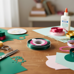 ริบบิ้นผ้าซาติน 1.0 ซม. 25 หลา สีเขียวเข้ม สำหรับงานประดิษฐ์ - Product Image 3