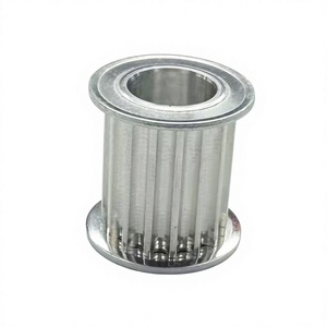 High Precision CNC Machining Aluminum Alloy Timing Belt <b>Pulley</b> Bright Silver Anodized Industrial Drive <b>Wheel</b> - Product Image 5