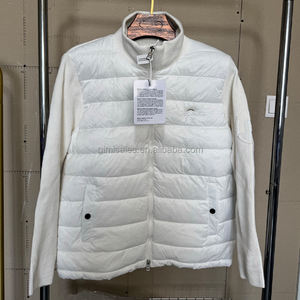 جاكيت رجالي شتوي رائج للاستخدام الخارجي، عالي الجودة بتصميم كاجوال بسيط مع ياقة واقفة، مصنوع من نسيج الصوف المحبوك ومبطن بالزغب - Product Image 4