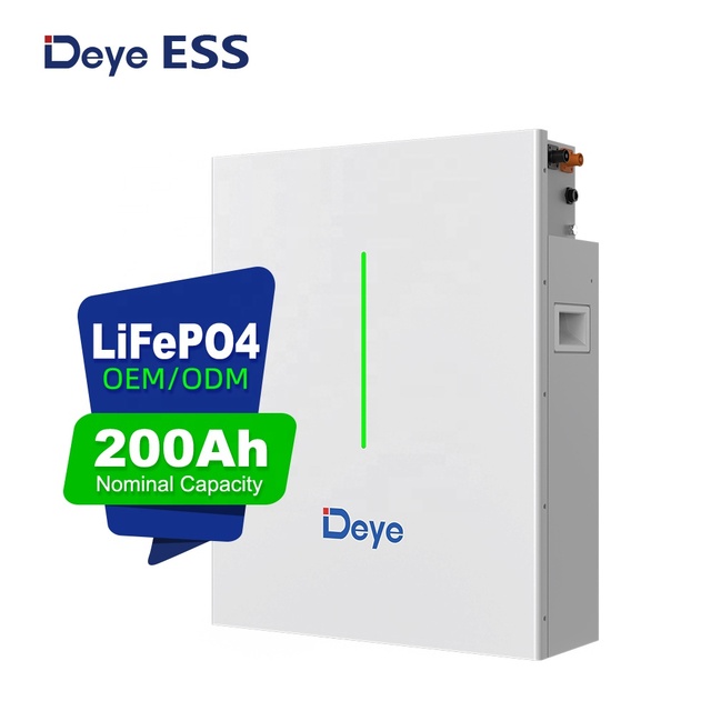 Deye ESS New Arrival RW-F10.2 Wall Mounted 200ah Lifepo4 Cell Back up Low Voltage Battery Power Box for Home