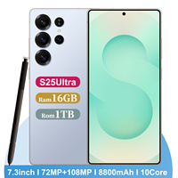 S25 Ultra Navigator GPS 5G Móvil, Pantalla AMOLED de 7.3 Pulgadas y 120Hz, 108MP, 8000mAh, 16GB, 1TB, WiFi, IMEI Certificado, MTK Dimensity, Nuevo de Fábrica