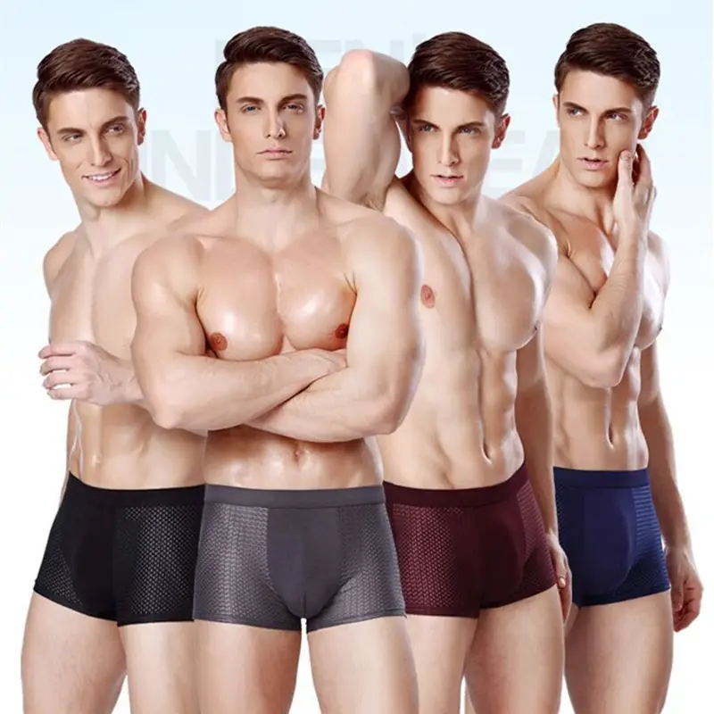 กางเกงบ็อกเซอร์สำหรับผู้ชาย,กางเกงชั้นในแบบสั้นดีไซน์ใหม่ระบายอากาศได้ดีกางเกงเซ็กซี่เข้ารูป