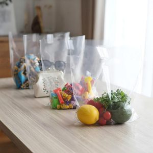 Thank You <b>Bags</b> 100 Pack 6x8 Clear Plastic Shopping <b>Bags</b> With Handles Retail Merchandise <b>bag</b> - Product Image 3