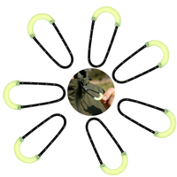 Tirettes de fermeture éclair moulées intégralement en vrac, phosphorescentes, en forme de nuage en U, pour sacs à dos, vestes, sacs de sport, bagages