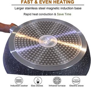 Juego de Ollas y Sartenes de Cocina de 12 Piezas de Aluminio Antiadherente de Granito Negro, Duradero, de <span class=keywords><strong>Kitchen</strong></span> <span class=keywords><strong>Academy</strong></span> - Product Image 4