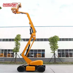 WEMET Diesel Hydraulic Mobile Boom Lift Curved arm elevator towable track spider self propelled articulated Lift