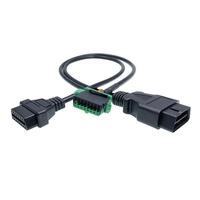 OBDII-cable de 16 pines macho a hembra, Cable de extensión divisor Y extensor de diagnóstico de coche para PSA, OBD2