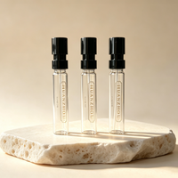 Flacon en verre rechargeable facile à installer, petit format (2 ml, 3 ml, 5 ml) avec pulvérisateur noir/blanc pour échantillon de parfum