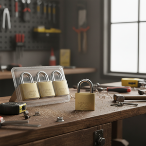 กลอนทองเหลือง BOX 6 ขนาด 30 มม. แบบตะขอสั้น บรรจุในแพ็คพลาสติกใส HERMEX BASIC - Product Image 3