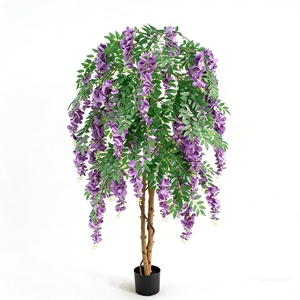 <span class=keywords><strong>Arbre</strong></span> artificiel <span class=keywords><strong>de</strong></span> glycine violette, plante <span class=keywords><strong>de</strong></span> glycine artificielle pour toile <span class=keywords><strong>de</strong></span> fond <span class=keywords><strong>de</strong></span> mariage et décoration intérieure - Product Image 1