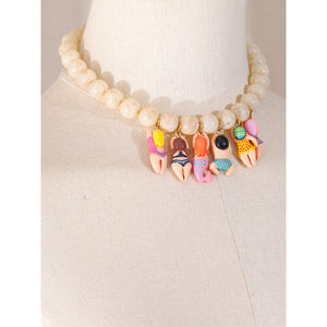 JINYOU 4080, joyería hecha a mano con estilo, cadena de cuentas de piedra de cristal, Bikini de resina, abalorios de muñeca, gota de Japón, bonito collar de moda impermeable - Product Image 4