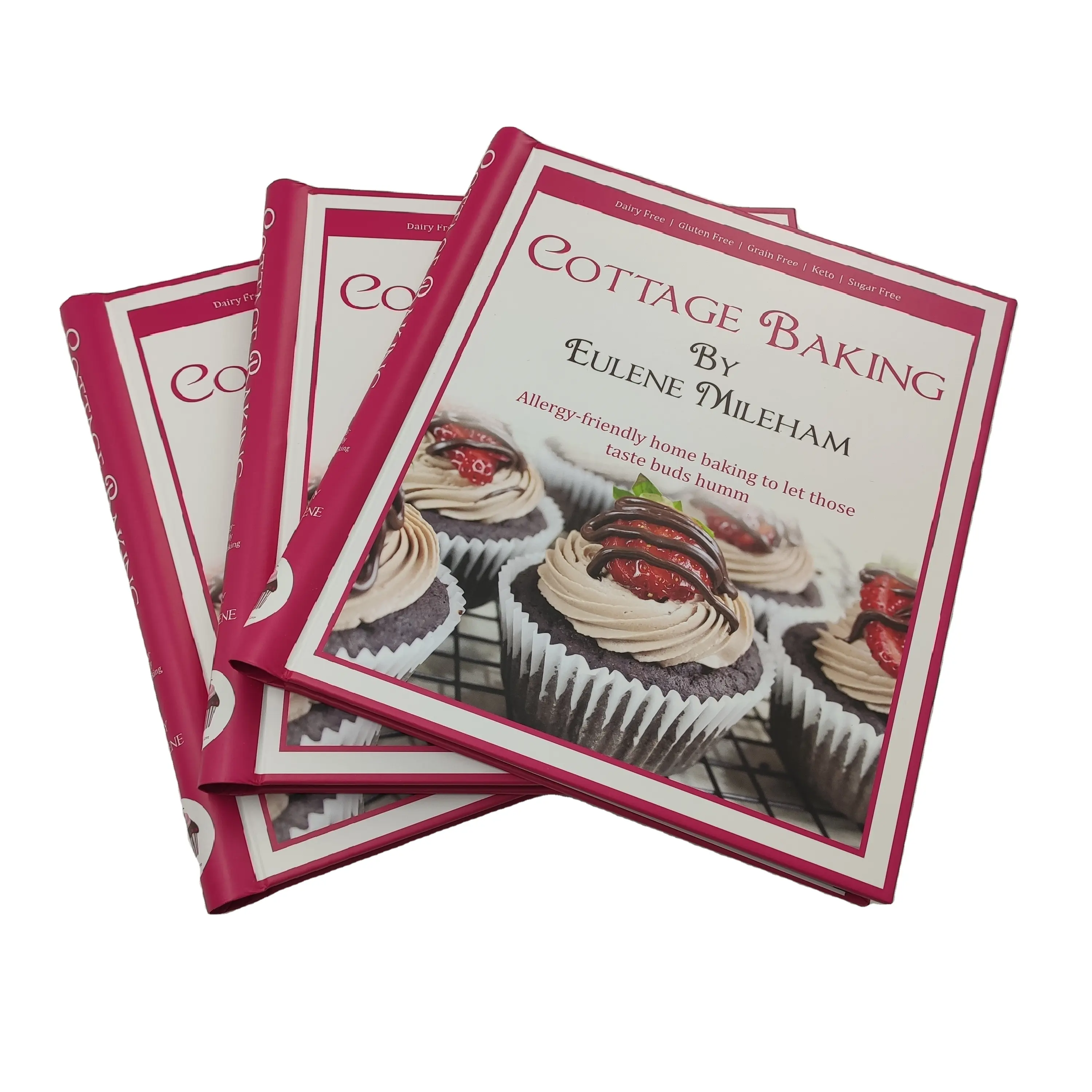 Hoge Kwaliteit Verborgen Draad-O Hardcover Boekdruk Full Color Kookboekdruk