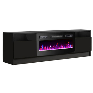Meuble TV autoportant décoratif avec <span class=keywords><strong>cheminée</strong></span> et lumières à flamme vacillante 3 couleurs pour la maison - Product Image 1