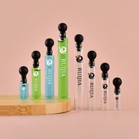 Vente en gros de flacons d'échantillons de parfum miniatures personnalisés en verre avec bouchon à bille, 0,5 ml, 1 ml, 2 ml, 3 ml