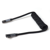 Kabel data pengisi daya cepat mikro Tipe c, 3a magnetik usb Tipe C koil usb Tipe c putih