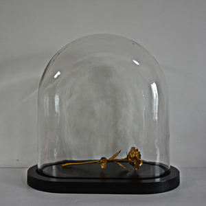 우아한 타원형 유리 돔과 고급스러운 MDF 나무 기지 발렌타인 데이 할로윈 선물을위한 현대 클래식 웨딩 유럽 스타일 - Product Image 2