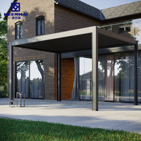 Système pergola en aluminium Mirador Bioclimatique Arche à persiennes motorisées pour salle extérieure Amélioration de l'espace Tonnelles à cadre métallique