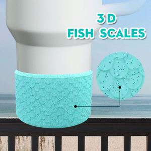 Texture 3D stéréo sirène Silicone botte Silicone pare-chocs pour gobelet bas manchon en acier inoxydable bouteille d'eau accessoires - Product Image 6