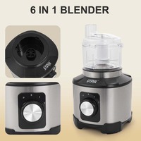 Winning Star ST-5960 Nouvelle Machine Électrique 6 en 1 pour Fruits, Glace et Légumes : Extracteur, Mixeur, Blenders et Presse-Agrumes Frais
