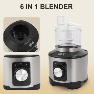 Winning Star ST-5960 Nouvelle Machine Électrique 6 en 1 pour Fruits, Glace et <span class=keywords><strong>L</strong></span>égumes : <span class=keywords><strong>Extracteur</strong></span>, Mixeur, Blenders et Presse-Agrumes Frais - Product Image 4