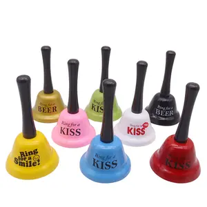 Custom Logo Handle Desk Bell Kiss Call Bell Cute Party Toy Ring For Hand Bell