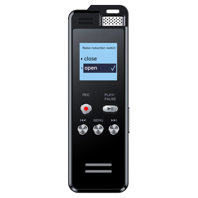 Aomago Slim Portable Metal Digital Voice Recorder Meeting Use Lithium Discreet Line-in Recording 128GB Storage USB Supports MP3